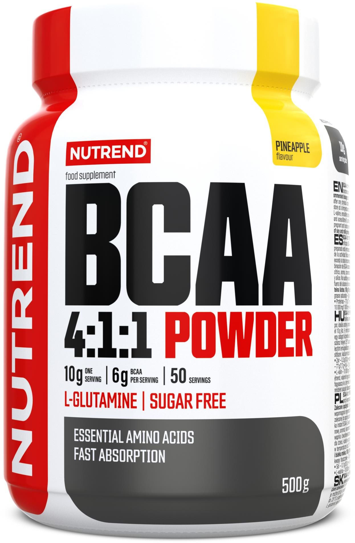 Nutrend BCAA 4 : 1 : 1 POWDER, 500 g, ananás