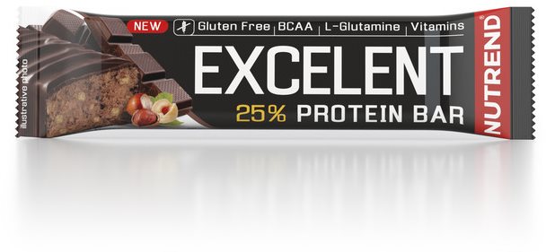 Nutrend EXCELENT protein bar, 85 g, čokoláda s orieškami CZ/SK