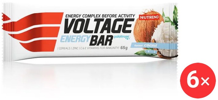 Nutrend Voltage Energy Cake, 6 × 65 g, kokos