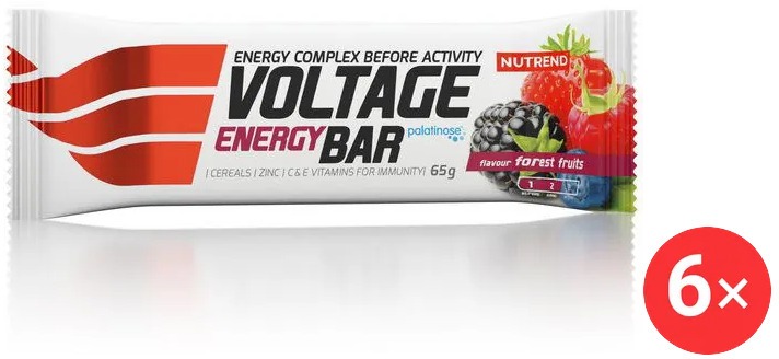Nutrend Voltage Energy Cake, 6 × 65 g, lesné plody