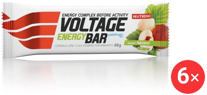 Nutrend Voltage Energy Cake, 6 × 65 g, lieskový oriešok