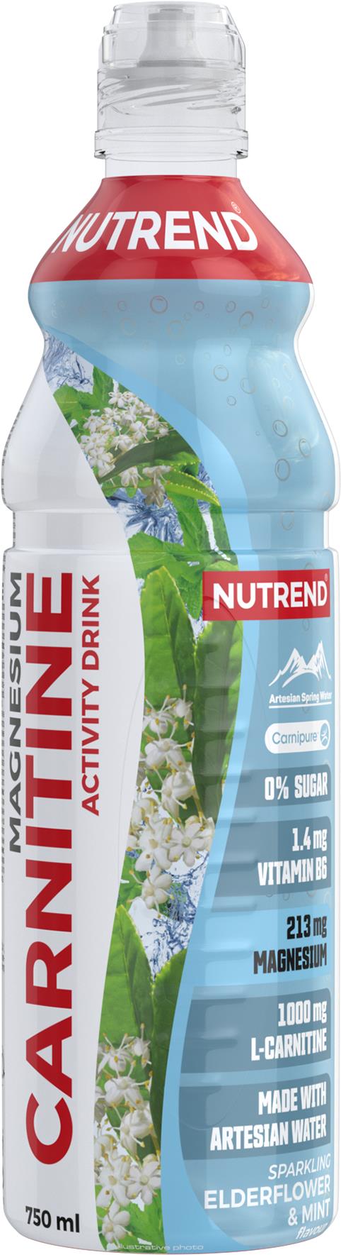 Nutrend Carnitine Magnesium Activity Drink 750 ml, baza + mäta, sýtený