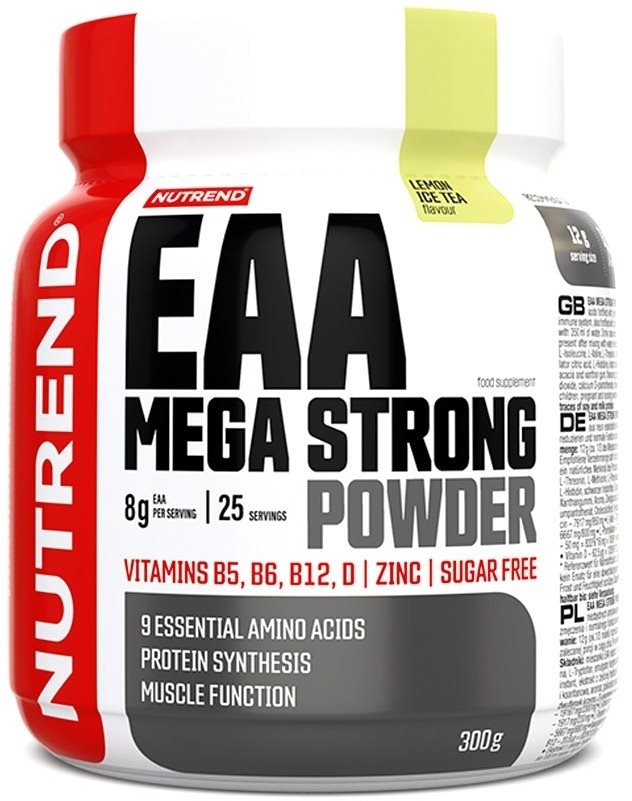 Nutrend EAA MEGA STRONG POWDER, 300 g, ľadový čaj citrón