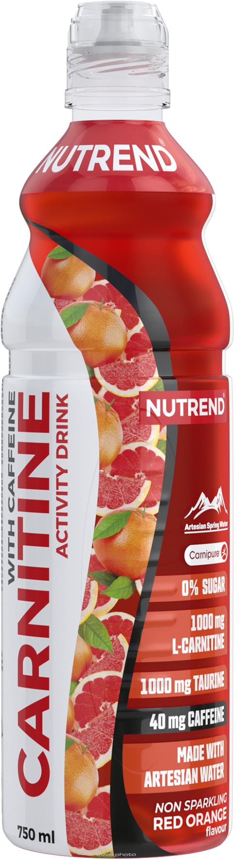 Nutrend Carnitine Activity Drink With Caffeine 750 ml, červený pomaranč (nesýtený)