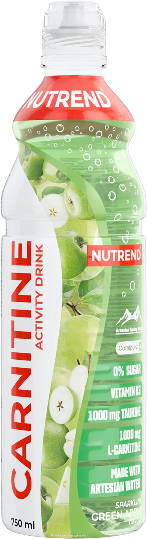 Nutrend Carnitine Activity Drink 750 ml, zelené jablko (sýtený)