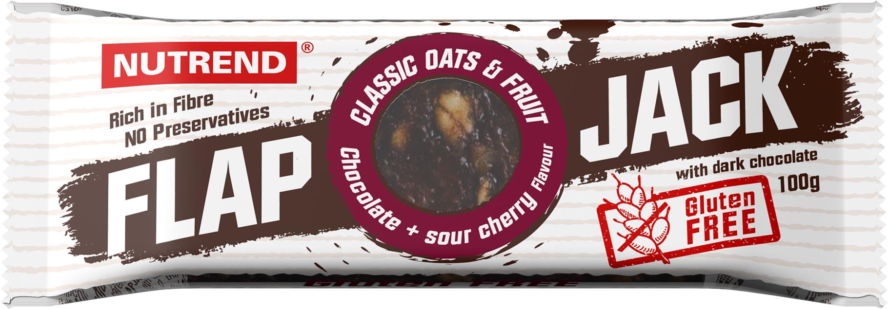 Nutrend Flapjack Gluten Free 100 g, čokoláda + višňa s horkou čokoládou