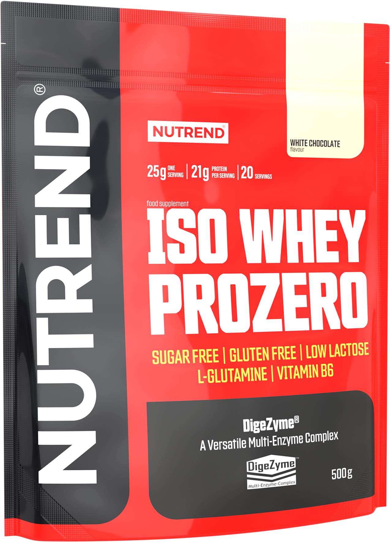 Nutrend ISO Whey Prozero 500 g, biela čokoláda