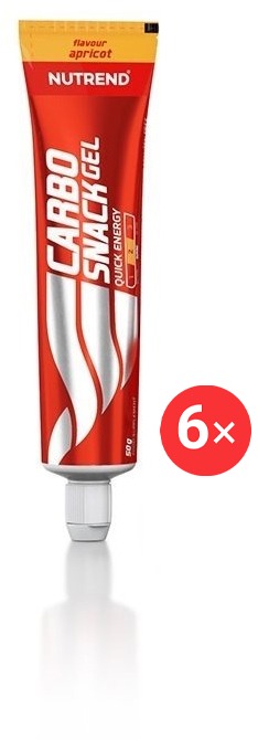Nutrend Carbosnack tuba, 6× 50 g, marhuľa