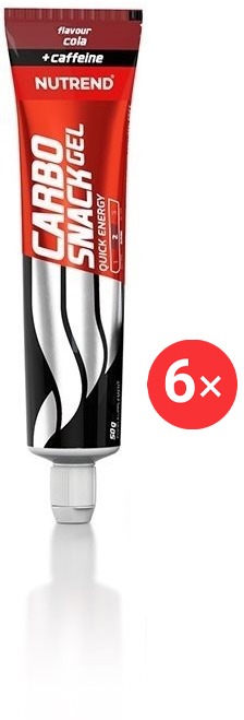 Nutrend Carbosnack With Caffeine tuba, 6× 50 g, cola