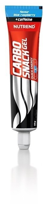 Nutrend Carbosnack With Caffeine tuba, 50 g, modrá malina