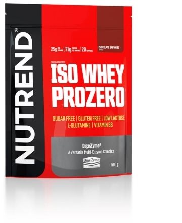 Nutrend ISO WHEY PROZERO, 500 g, čokoládové brownies