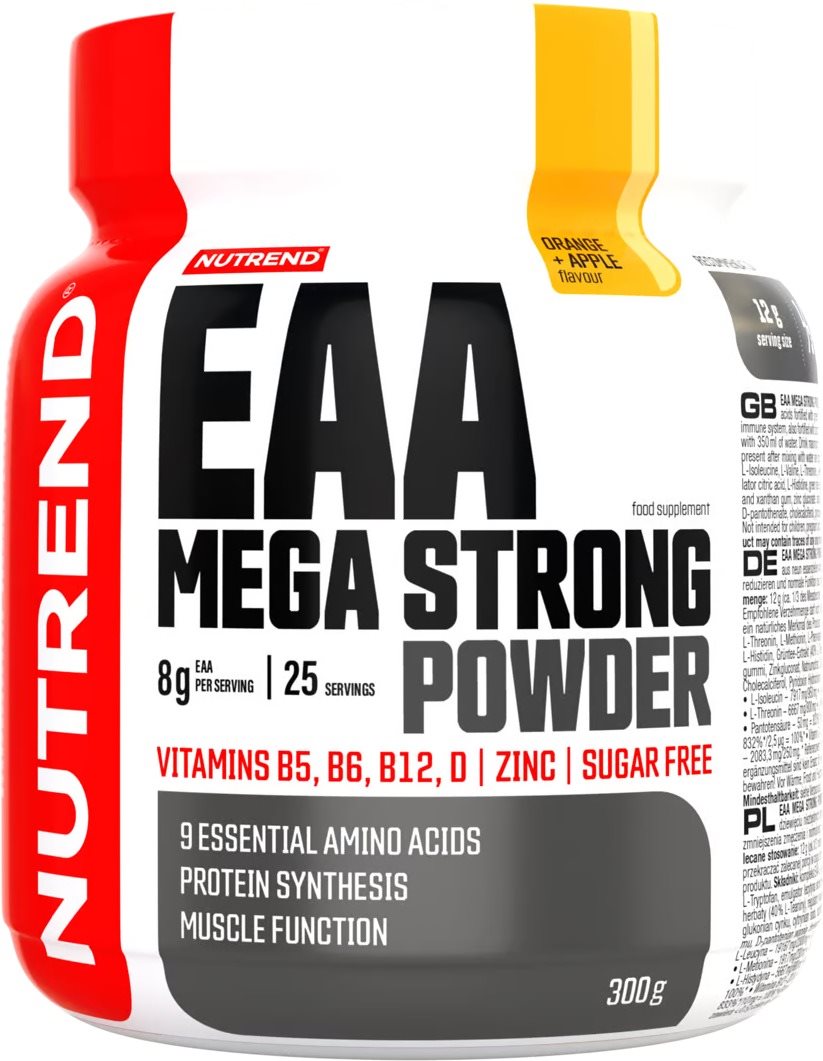 Nutrend EAA MEGA STRONG POWDER, 300 g, pomaranč a jablko