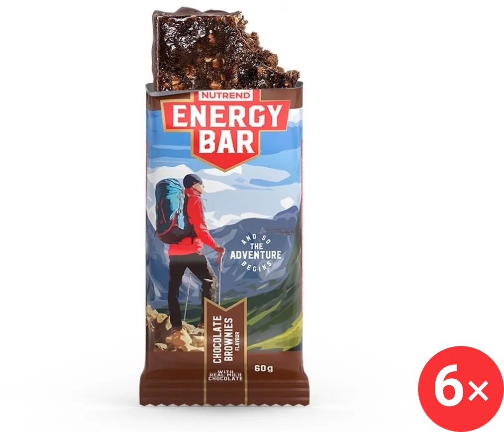 Nutrend Energy bar 6 × 60 g, čokoládové brownies 6 × 60 g