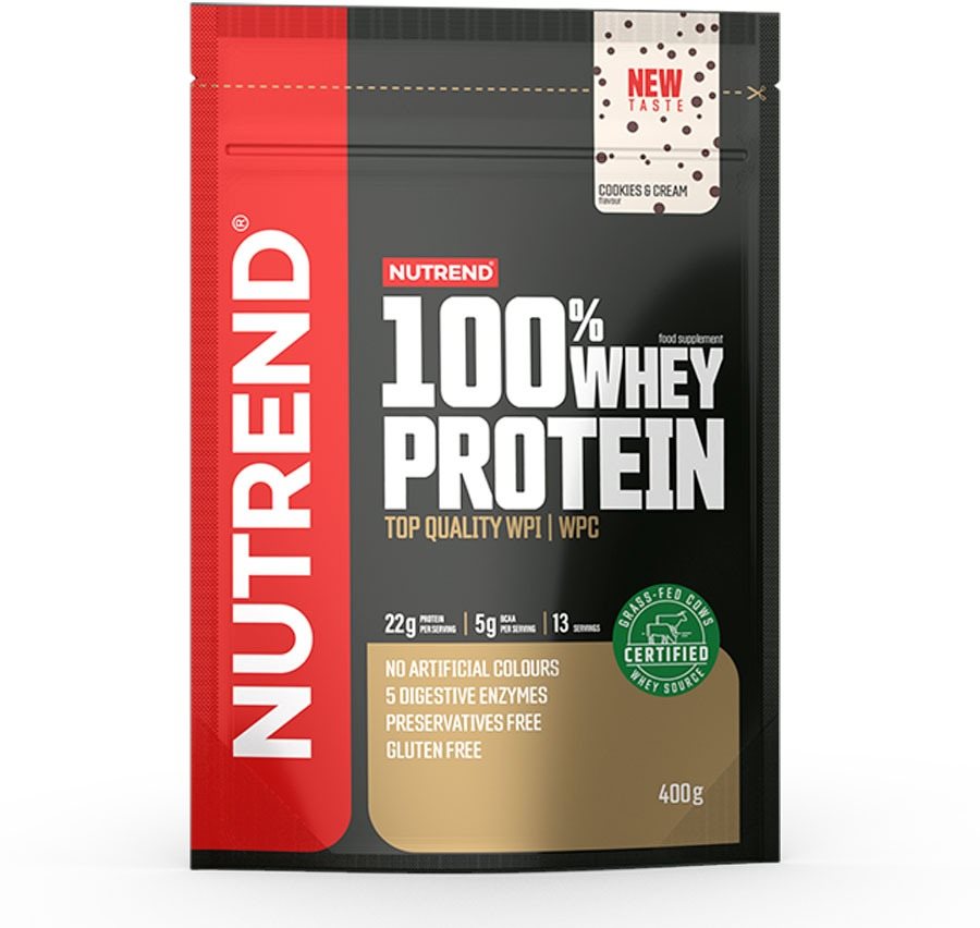 Nutrend 100 % Whey Protein 400 g, cookies-cream