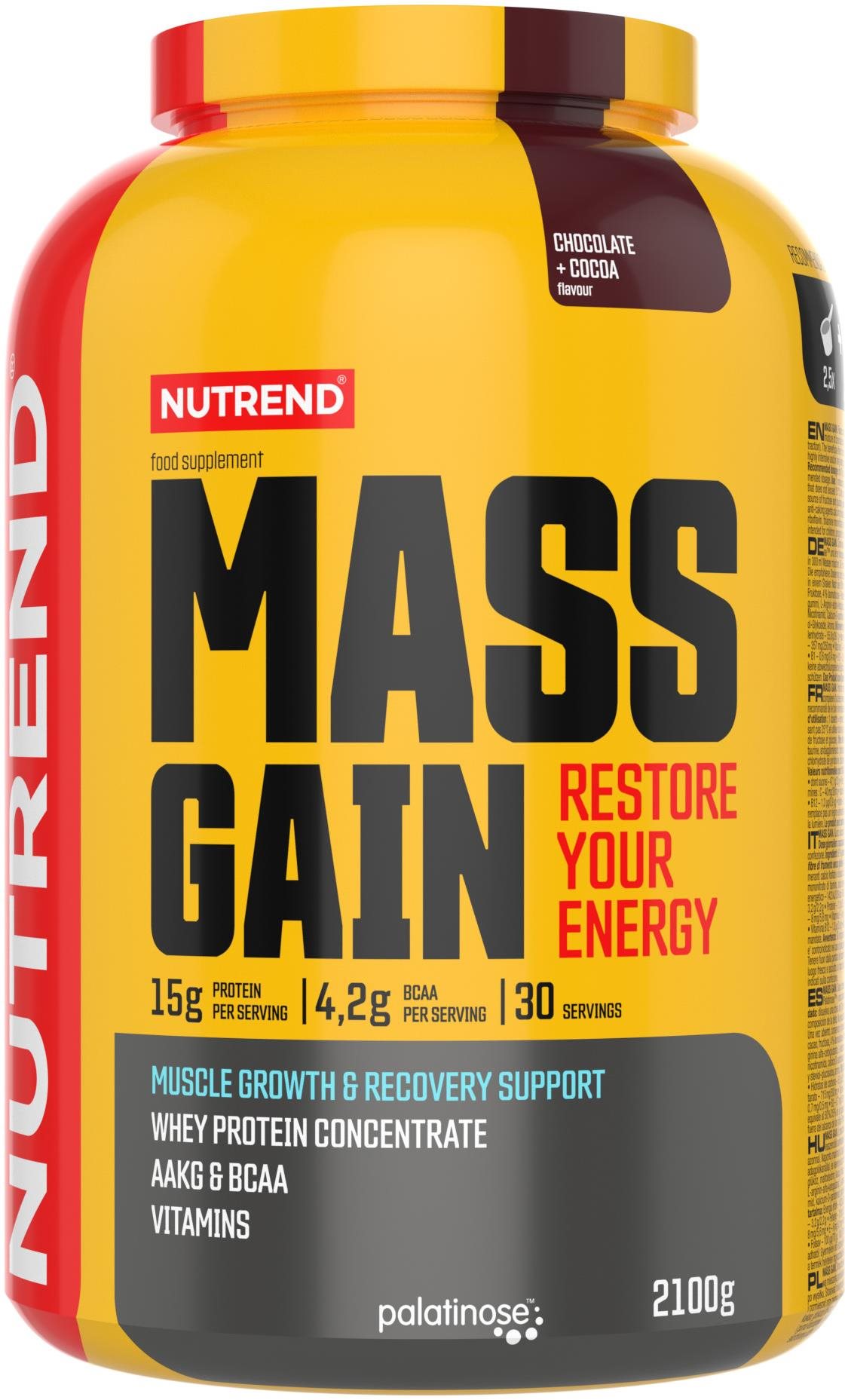 Nutrend Mass Gain 2100 g, čokoláda + kakao