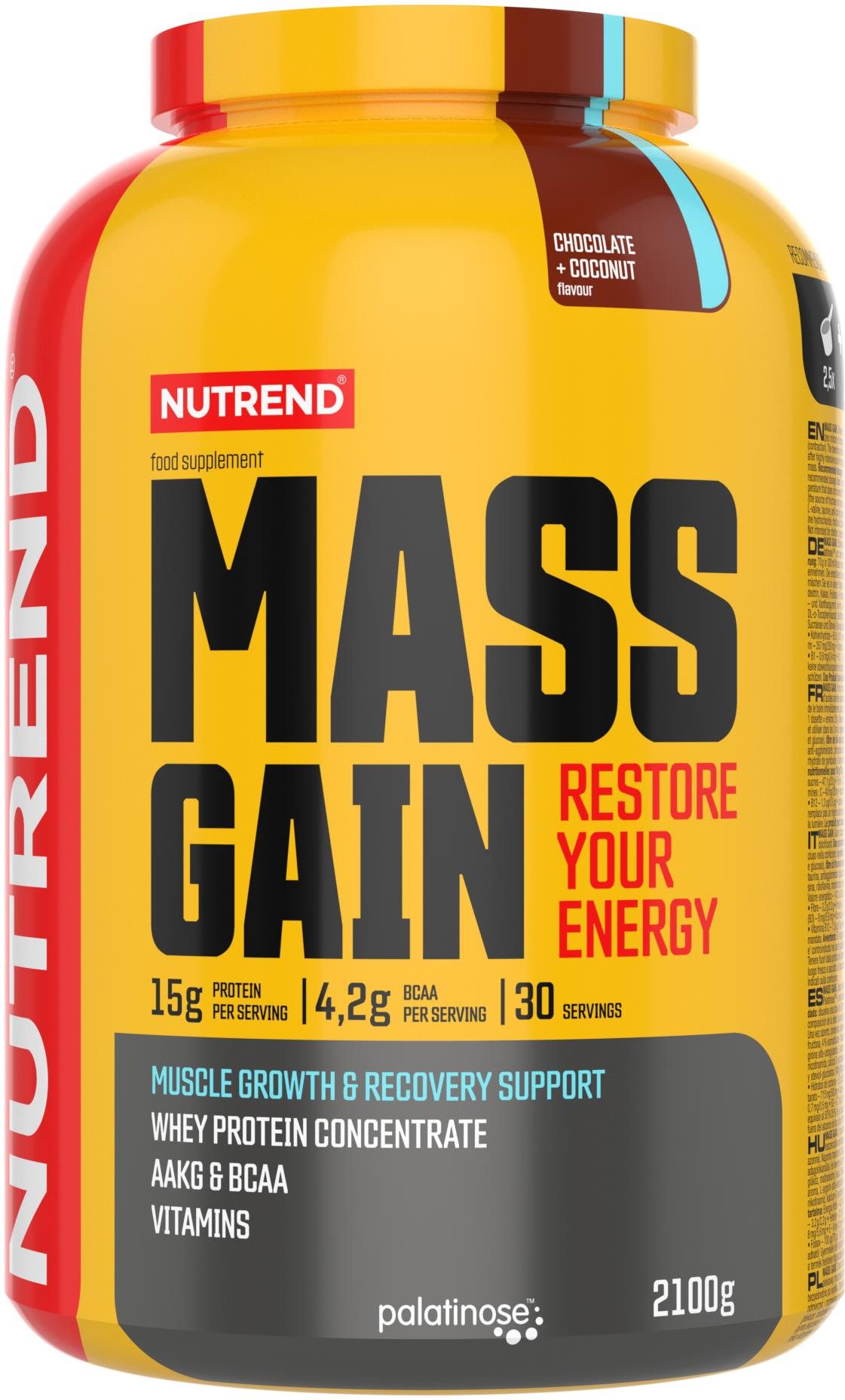 Nutrend Mass Gain 2100 g, čokoláda + kokos