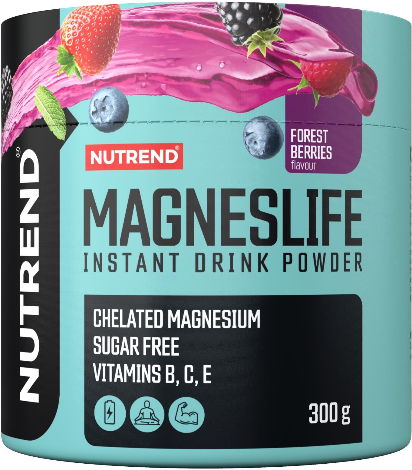 Nutrend Magneslife instant drink powder 300 g, lesné plody