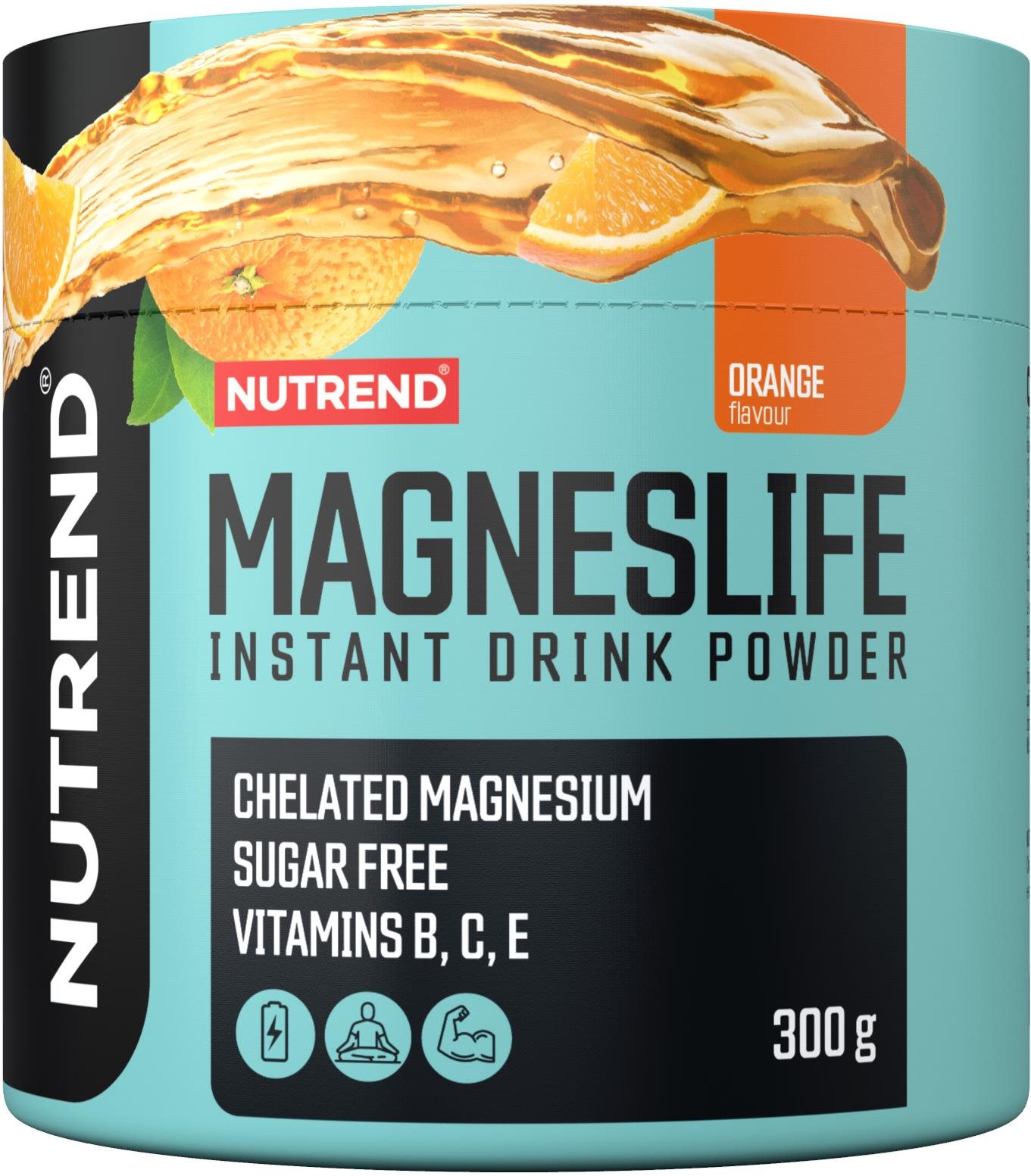 Nutrend Magneslife instant drink powder 300 g, pomaranč