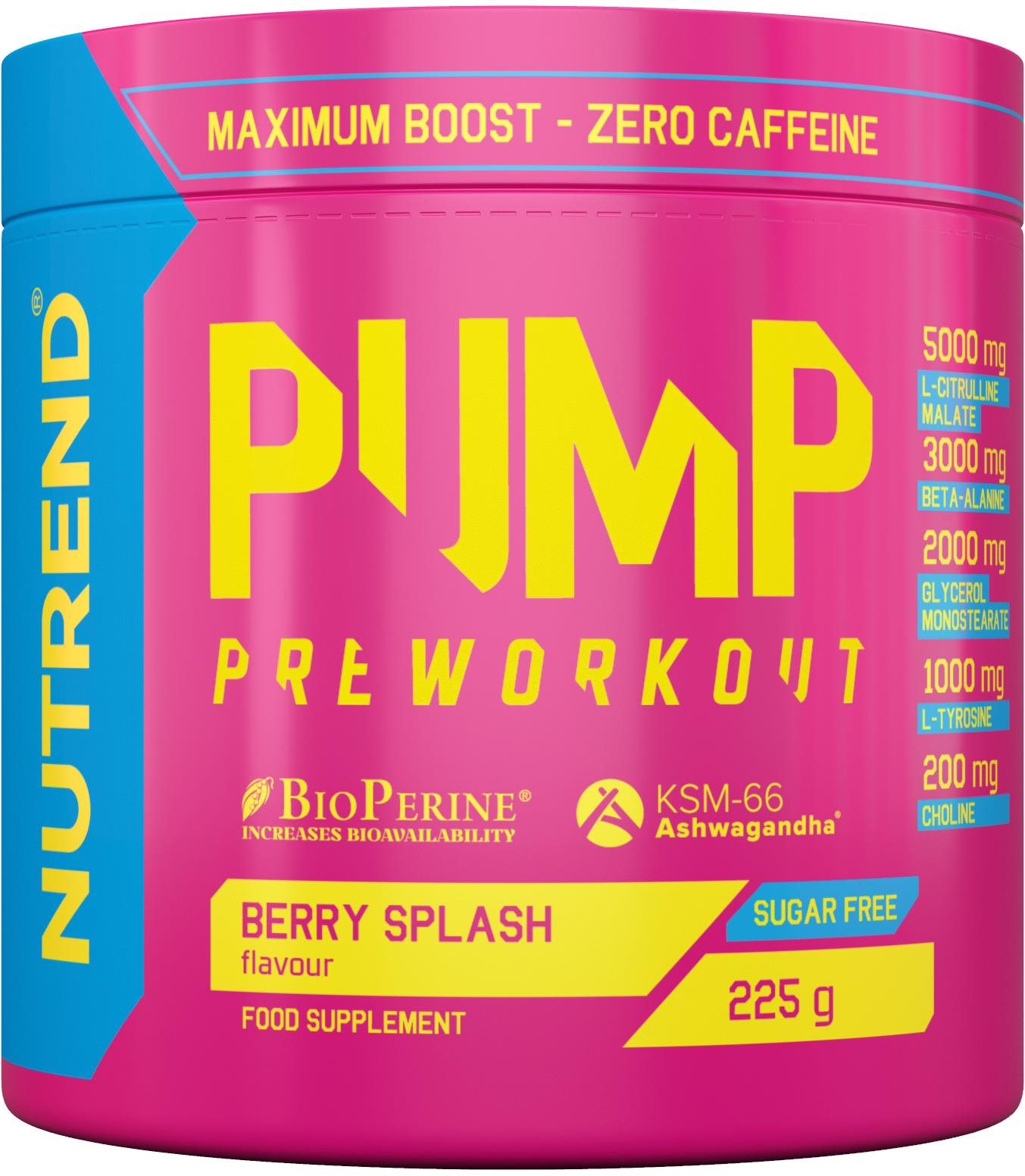 Nutrend PUMP 225 g, berry splash