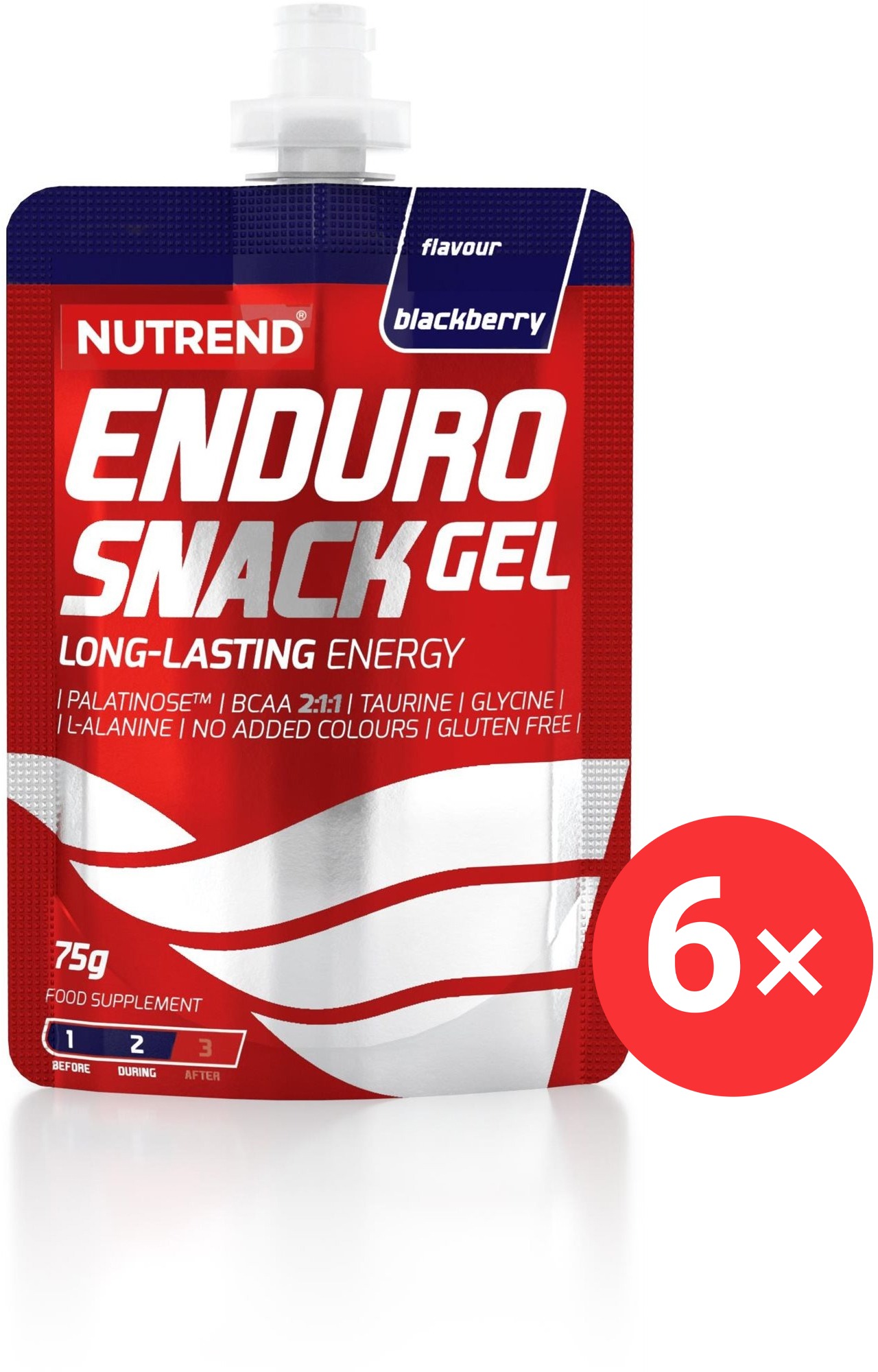 Nutrend Endurosnack vrecko 6× 75 g, ostružina