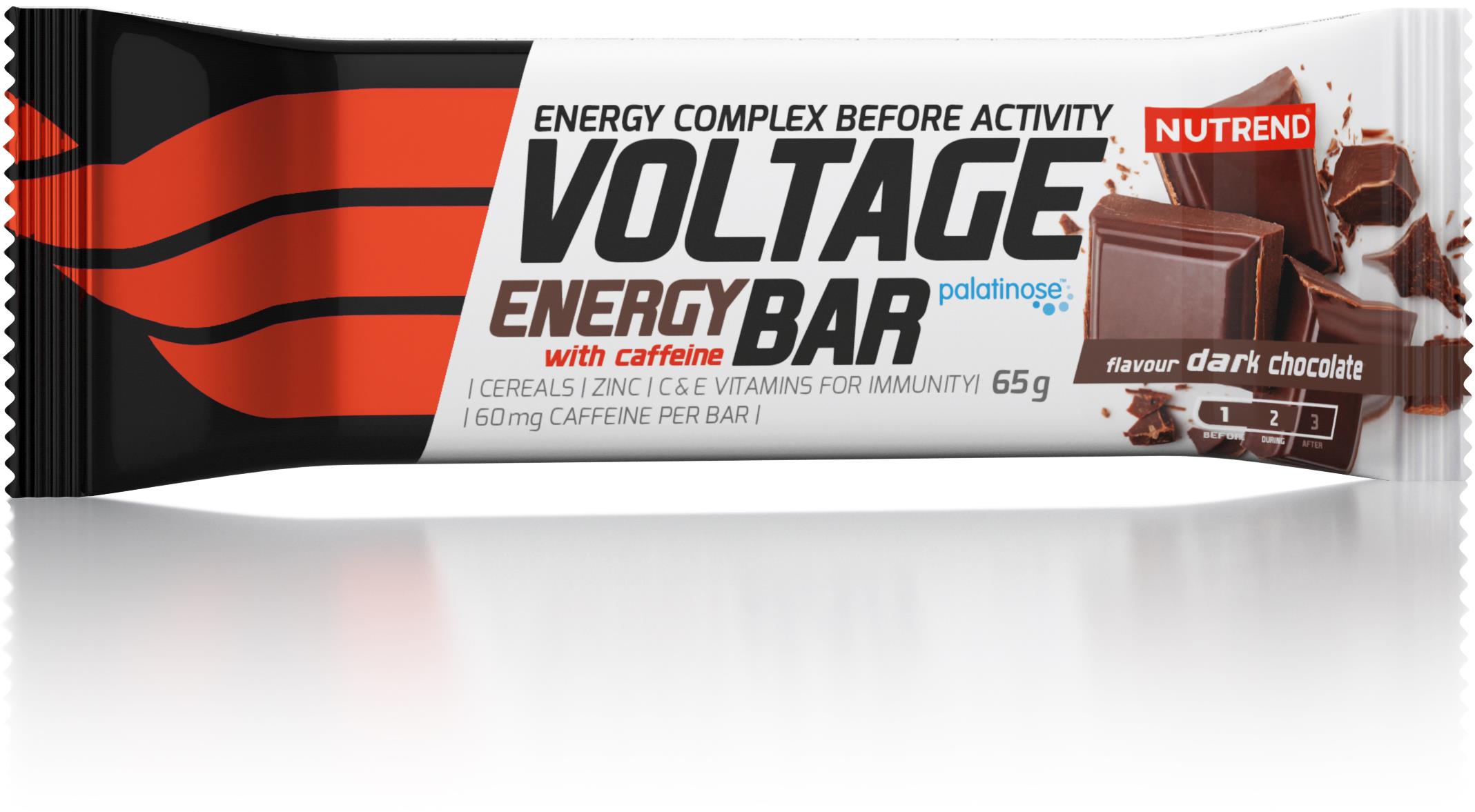 Nutrend Voltage Energy Bar With Caffeine 65 g, horká čokoláda