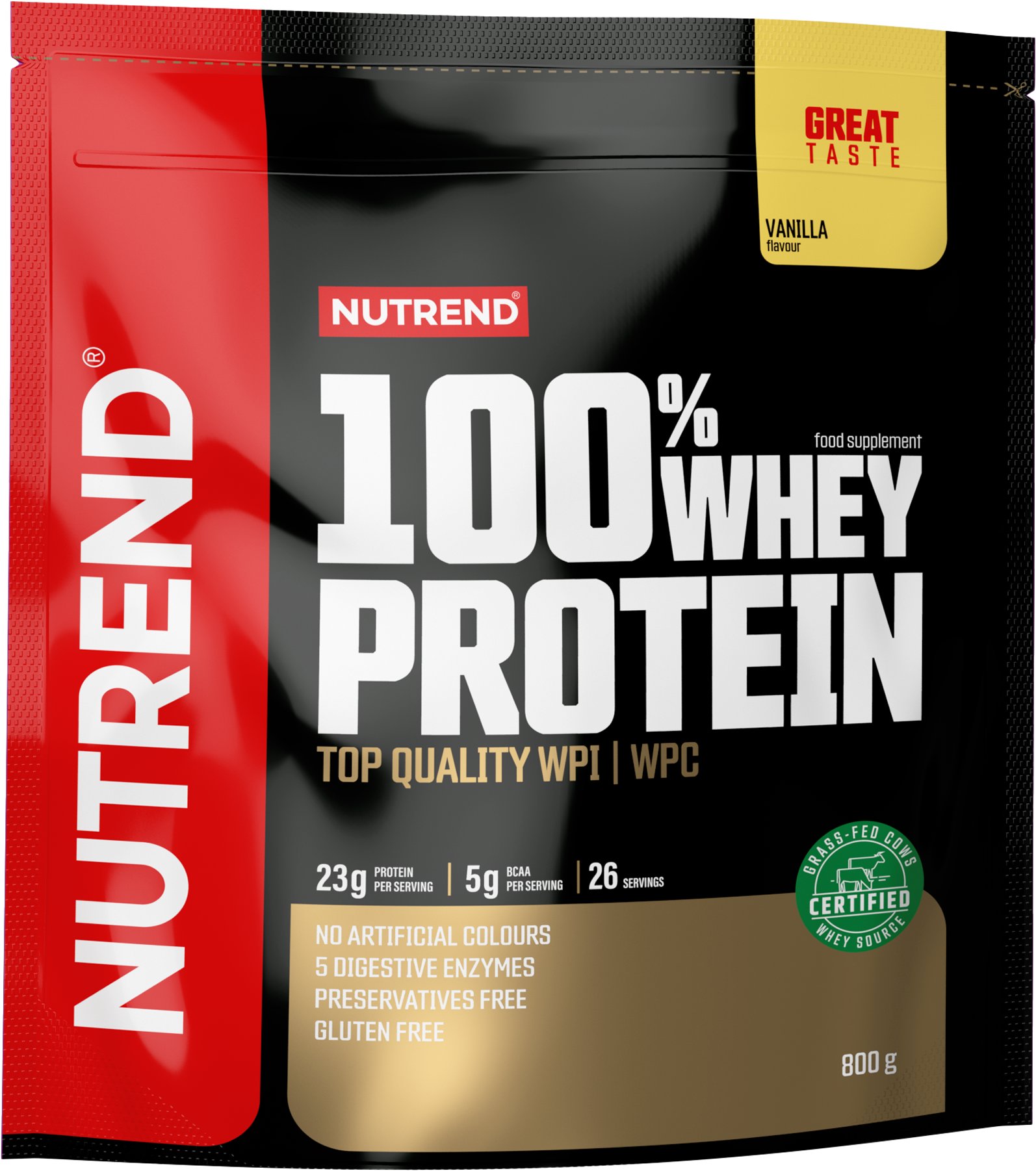 Nutrend 100 % Whey Protein 800 g, vanilka