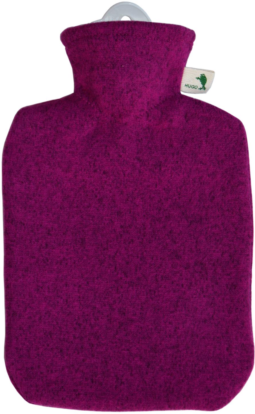 Hugo Frosch termofor Classic s pleteným obalom, malinový