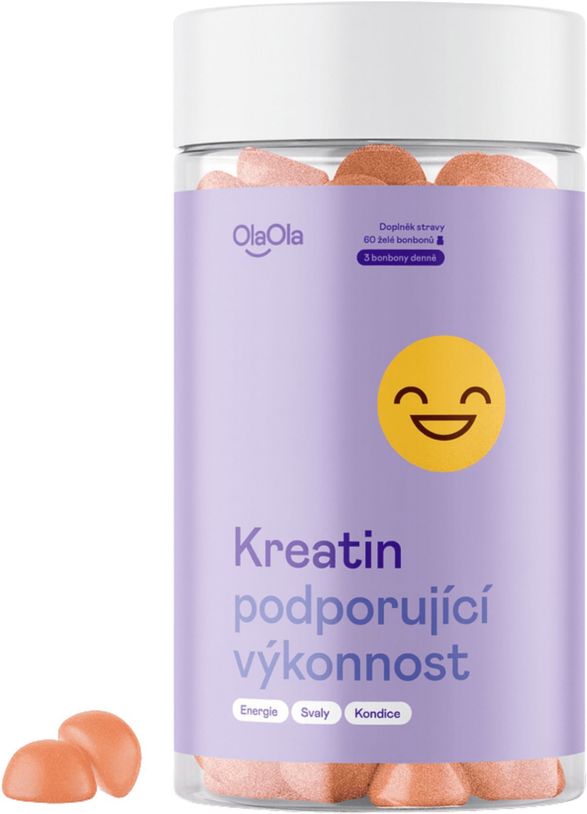 OlaOla Kreatin podporující výkonnost, 60 želé bonbónů