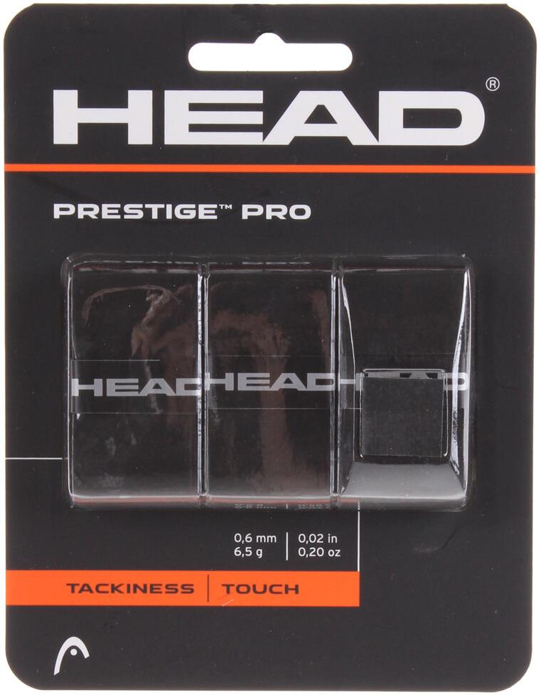 HEAD Multipack 4 ks Prestige Pro 3 overgrip omotávka hr. 0,6 mm čierna