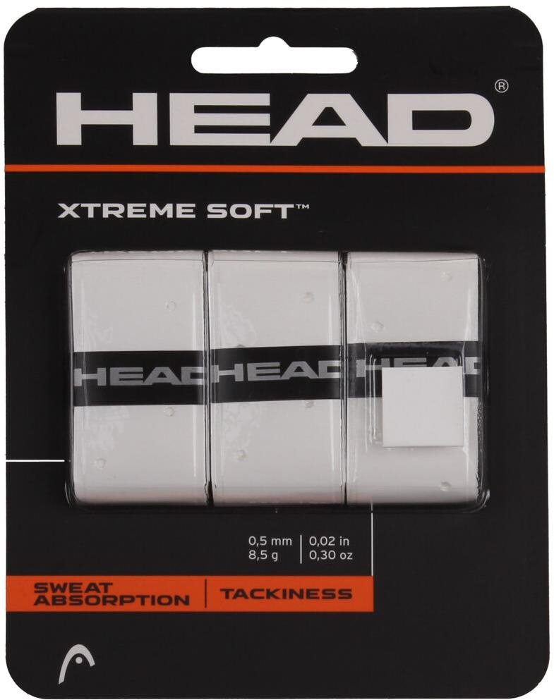 HEAD Multipack 4 ks XtremeSoft 3 overgrip omotávka hr. 0,5 mm biela