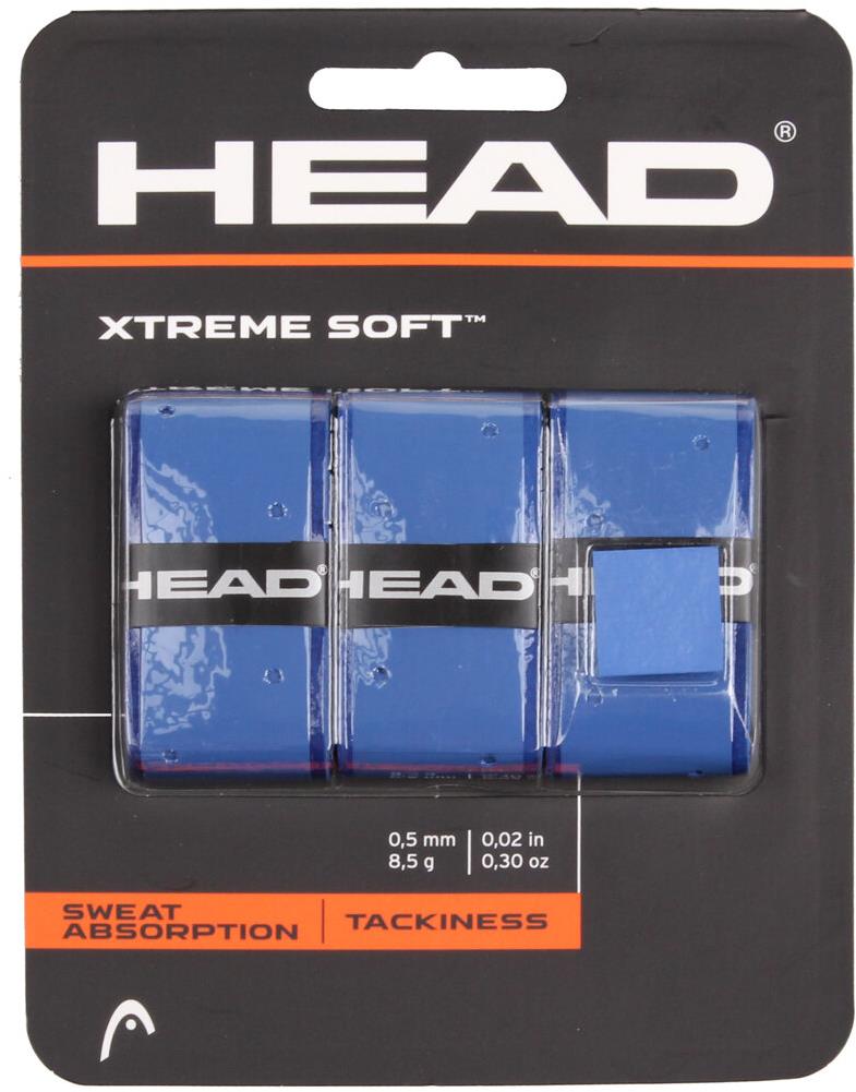 HEAD Multipack 4 ks XtremeSoft 3 overgrip omotávka hr. 0,5 mm modrá