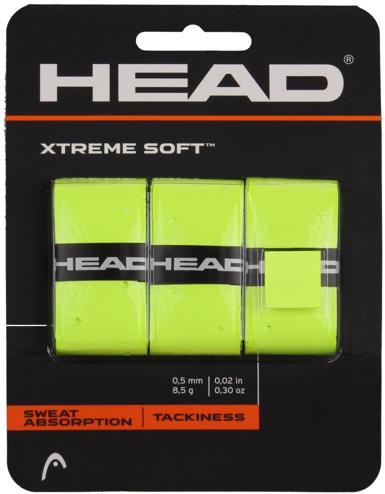 HEAD Multipack 4 ks XtremeSoft 3 overgrip omotávka hr. 0,5 mm žltá reflexná