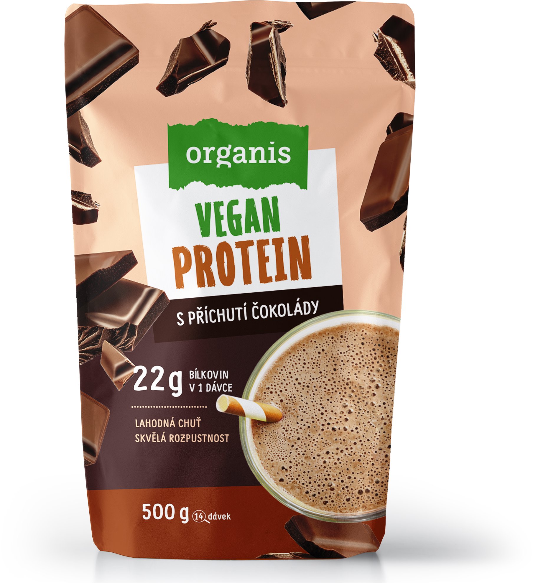 Organis Vegan proteín čokoláda 500 g