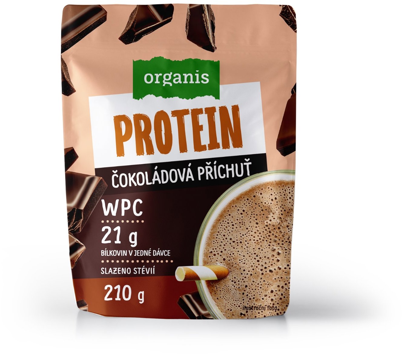 Organis Protein čokoláda 210 g