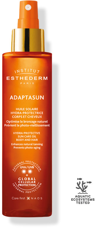 INSTITUT ESTHEDERM Adaptasun Opaľovací olej na telo a vlasy – mierne slnko 150 ml