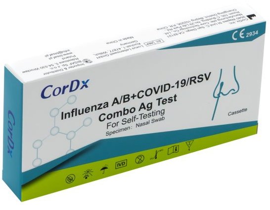 CorDx 4v1 respiračný multitest (RSV/Chrípka A+B/Covid) 1 ks