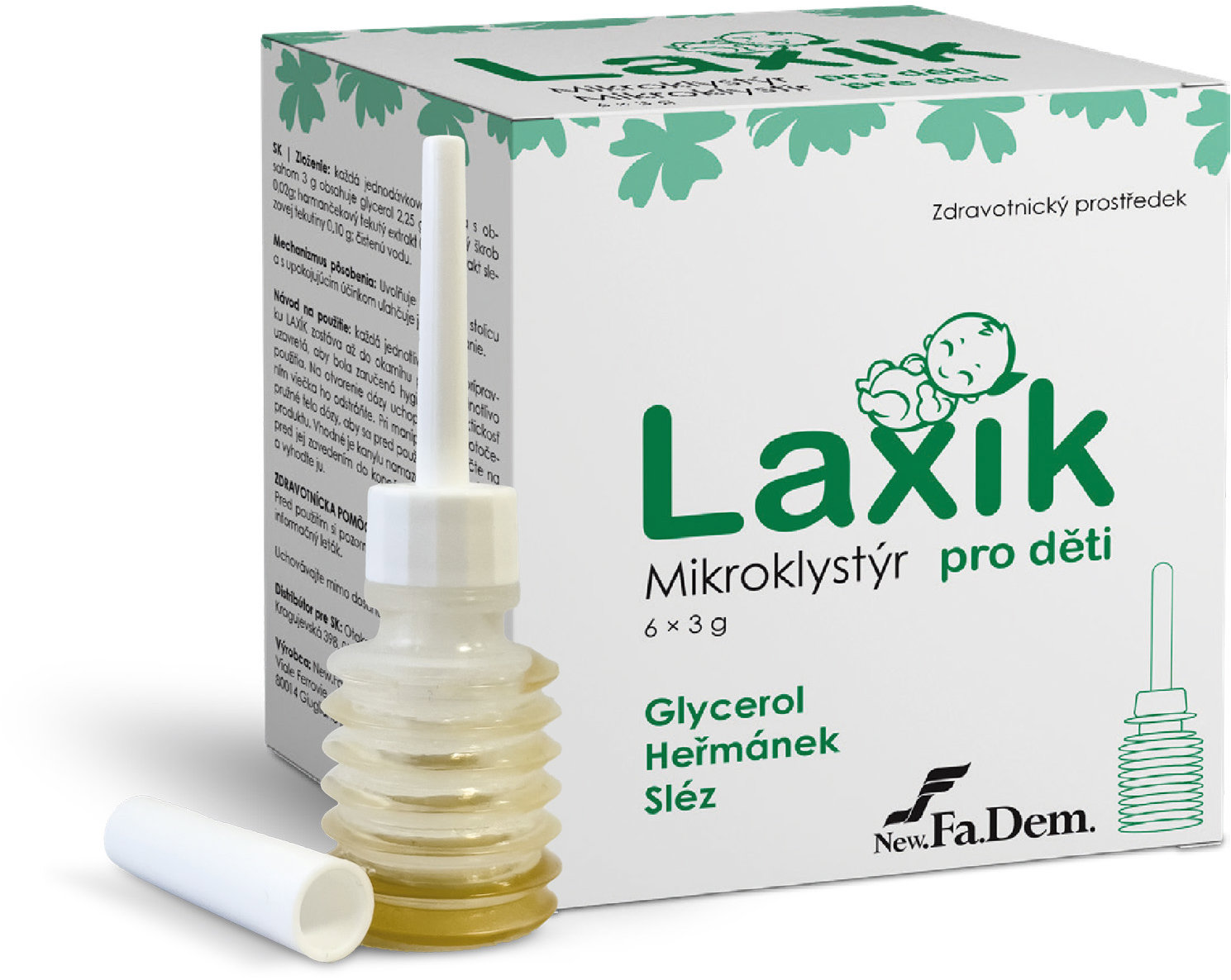 Carefy Laxík mikroklystýr pro děti 6 × 3 g