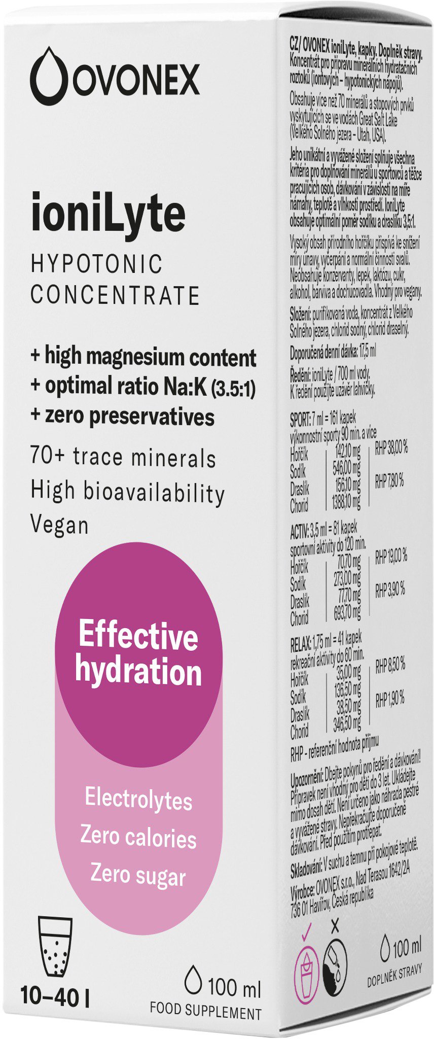 Minerals70 IoniLyte hypotonic concentrate, 100 ml