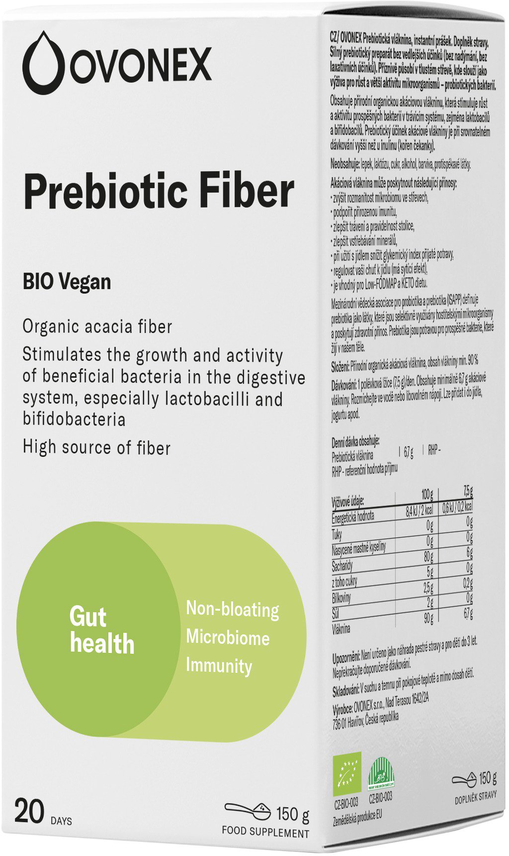 Ovonex BIO Prebiotic Fiber 150 g