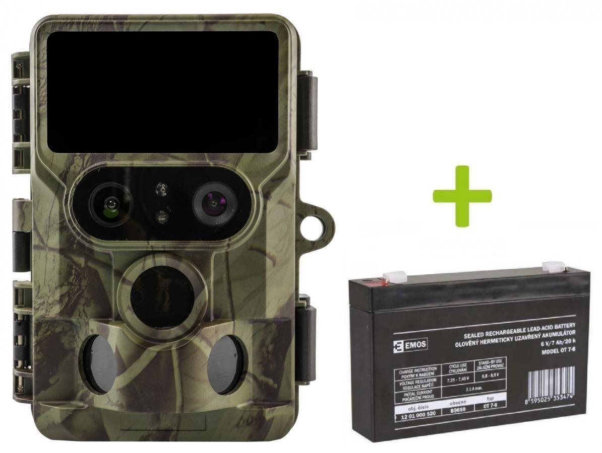 OXE Tarantula WiFi 4K, ext. akum. 6 V/7 Ah a napájací kábel + 32 GB SD karta, 8 ks batérií a statív