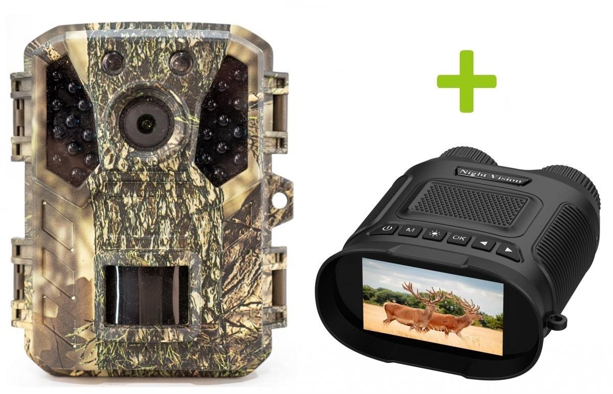 Fotopasca OXE Gepard II a binokulárne nočné videnie OXE DV29 + 32 GB SD karta a 4 ks batérií