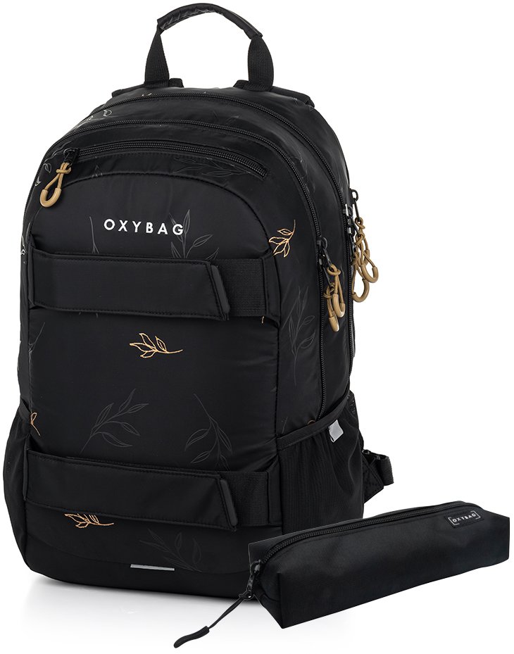 OXYBAG Študentský batoh + etui OXY SPORT Flowers