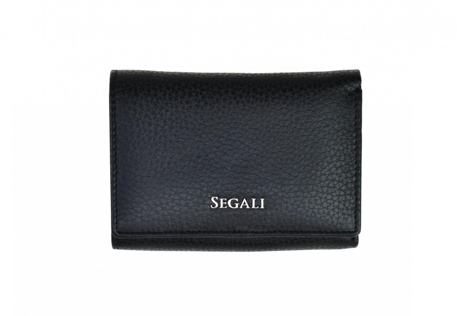 Dámska kožená peňaženka SEGALI 7106 B čierna