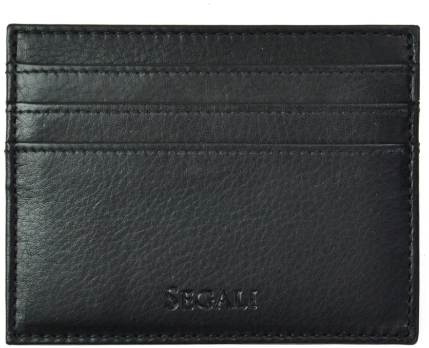 SEGALI 19 Kožená dokladovka čierna
