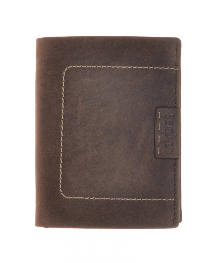 Pánska kožená peňaženka SEGALI 50336 hnedá brúsená koža