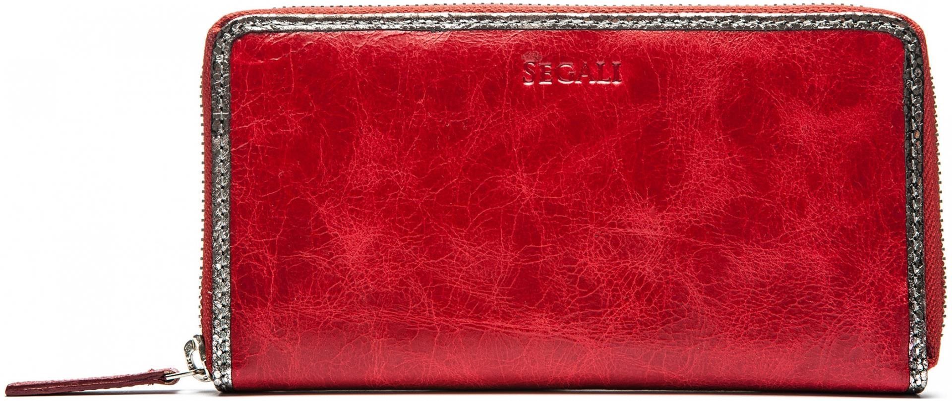 Dámska kožená peňaženka SEGALI 612 06 9086 fiama červená
