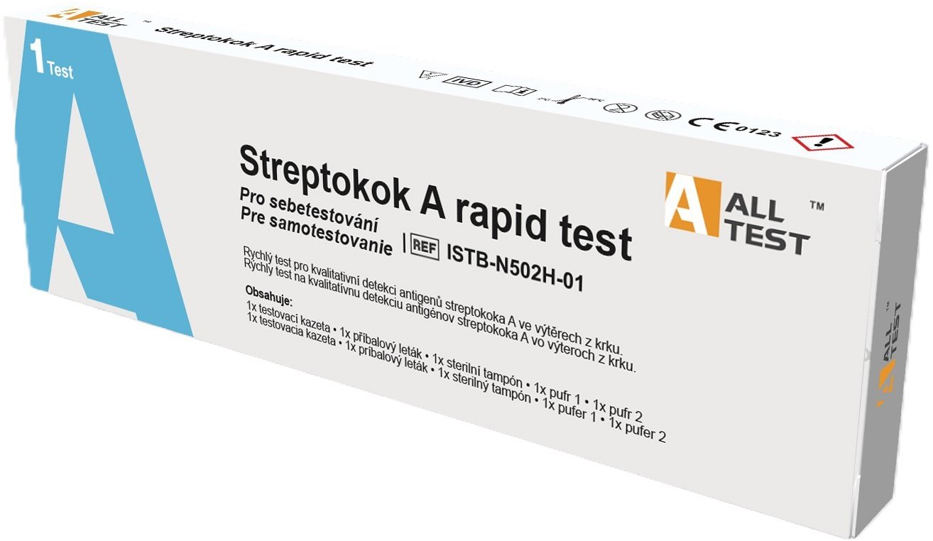 ALLTEST Streptokok A rapid test výter z krku 1 ks