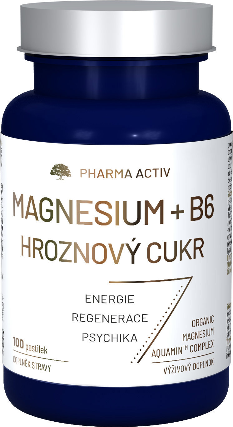 Pharma Activ Magnesium + B6 hroznový cukor 100 pastiliek