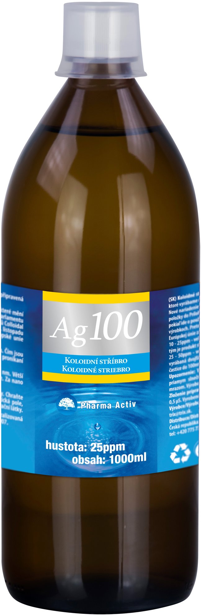 Pharma Activ Koloidné striebro Ag100 25ppm 1 000 ml
