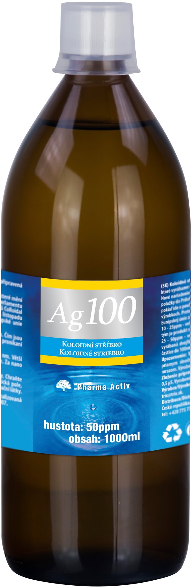 Pharma Activ Koloidné striebro Ag100 50ppm 1 000 ml